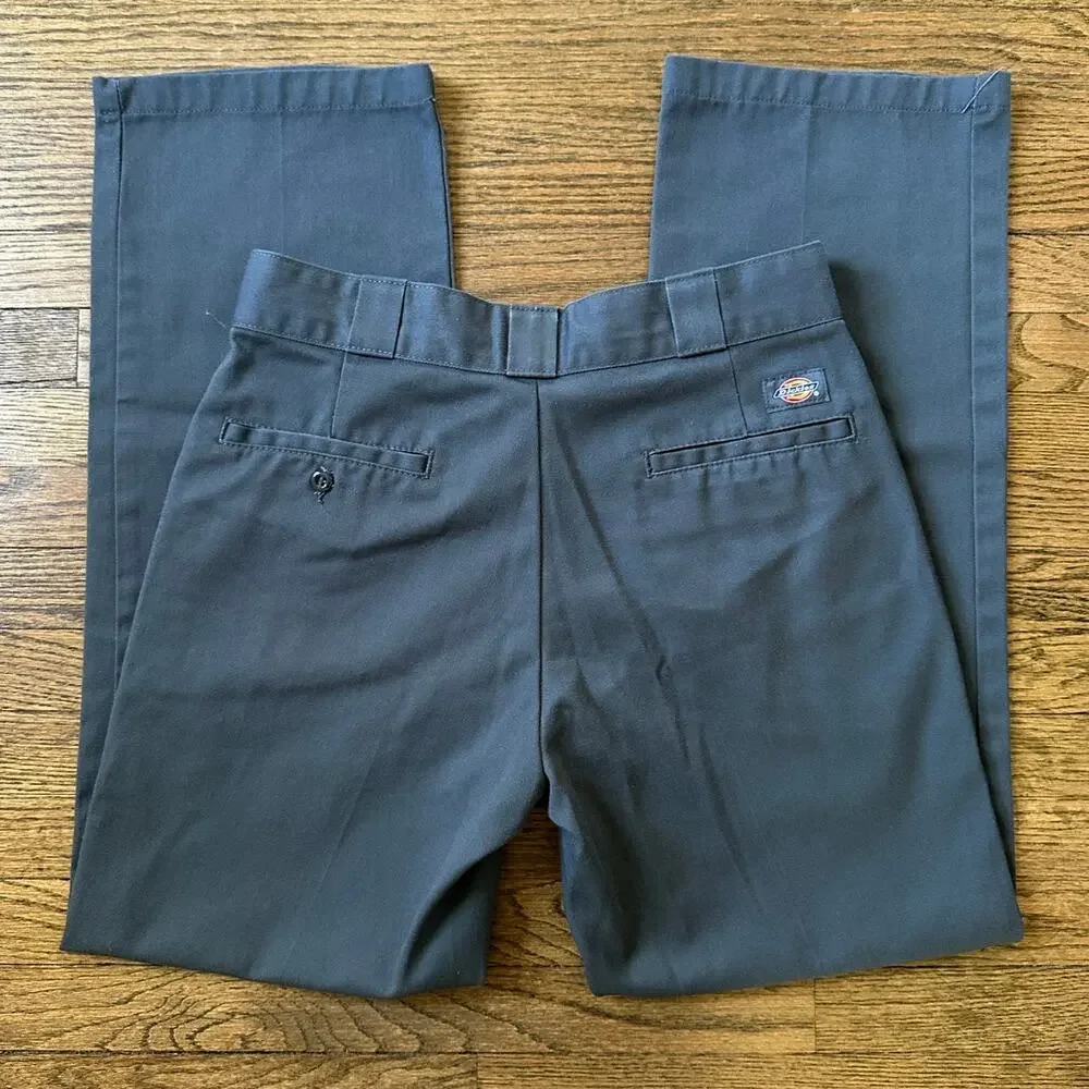 Dickies Grey VK28 Regular Straight Work Pant Chino Size 32/30
